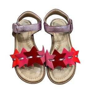 Elephantito Girl’s Star Sandal Pink and Red Toddler Shoes